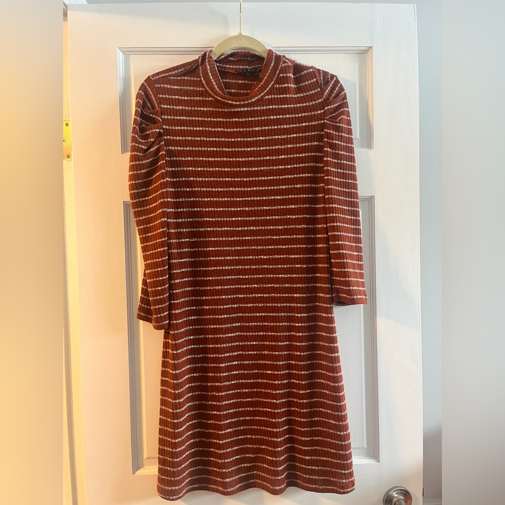 rust sweater dress large